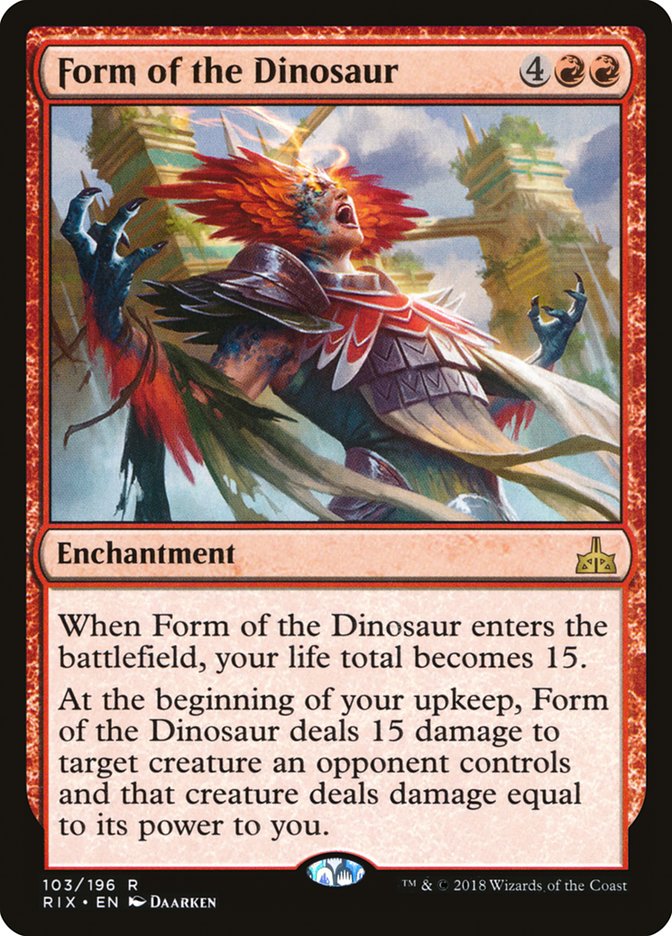 Form of the Dinosaur [Rivals of Ixalan] [Foil]