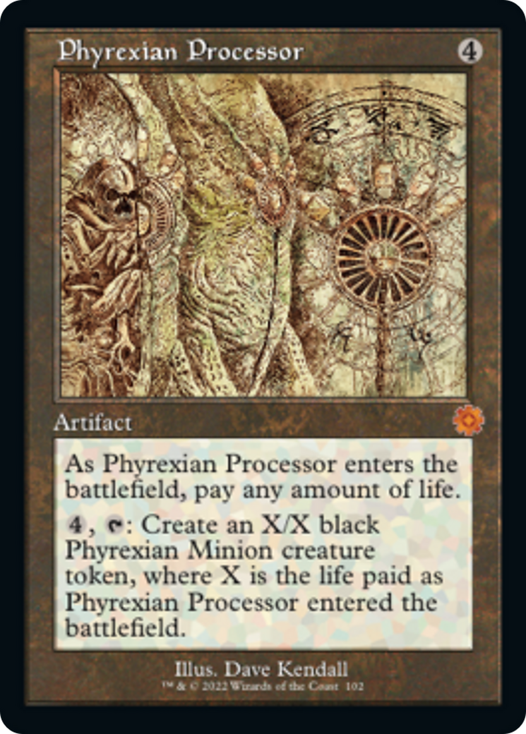 Phyrexian Processor (Retro Schematic) [The Brothers' War Retro Artifacts] [Foil]