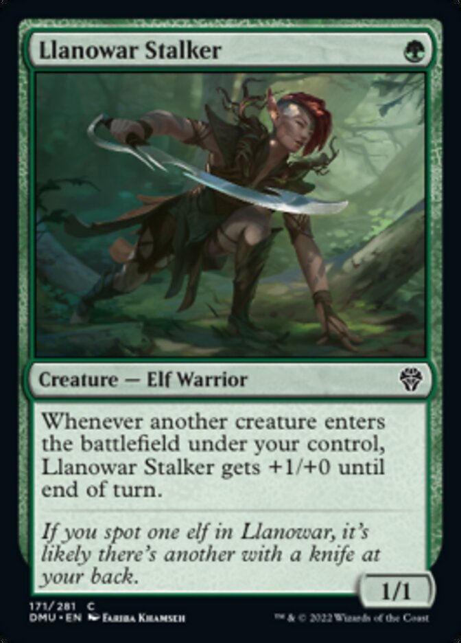 Llanowar Stalker [Dominaria United] [Foil]