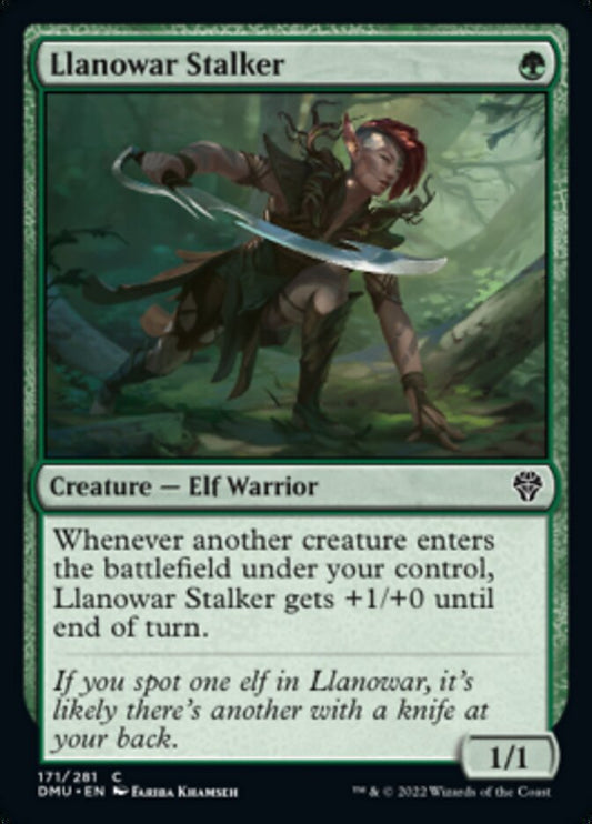 Llanowar Stalker [Dominaria United] [Foil]