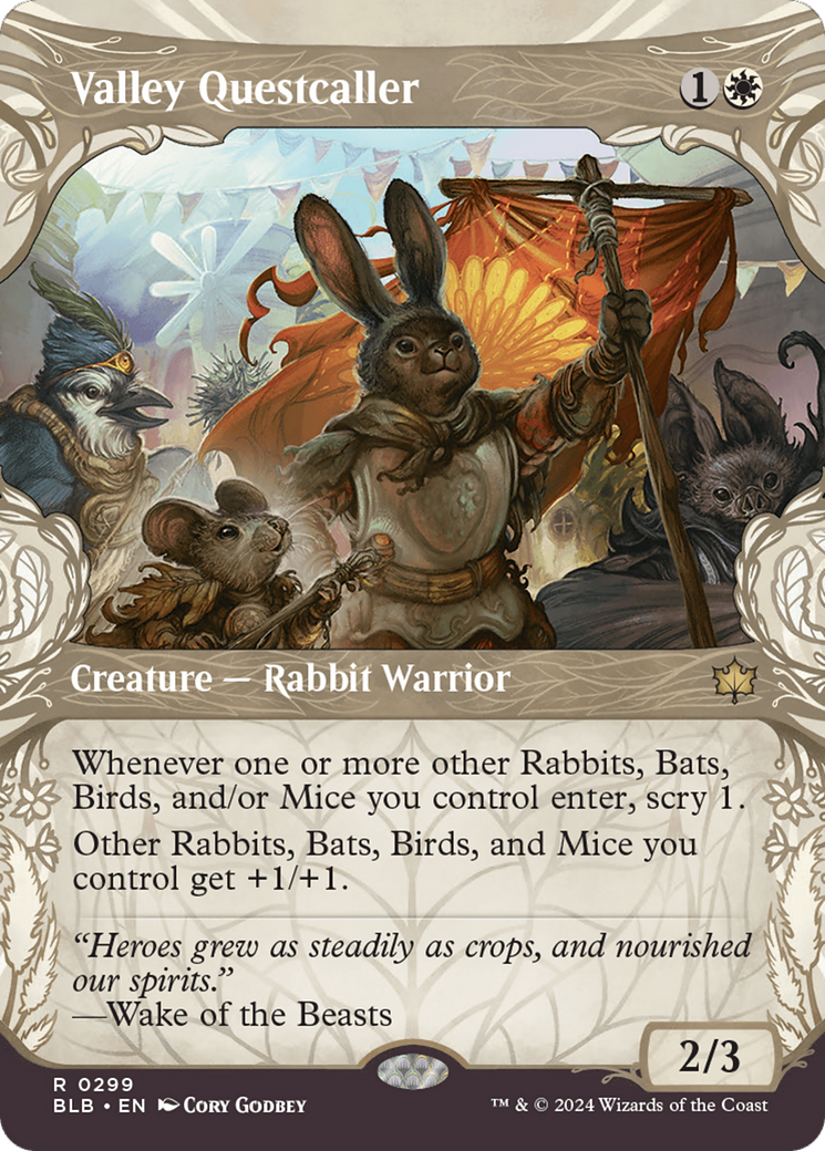 Valley Questcaller (Showcase) [Bloomburrow] [Foil]