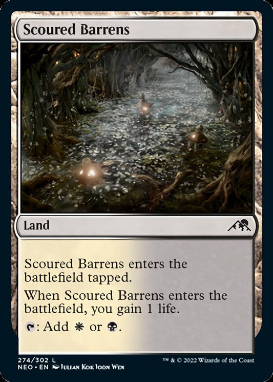 Scoured Barrens [Kamigawa: Neon Dynasty] [Foil]