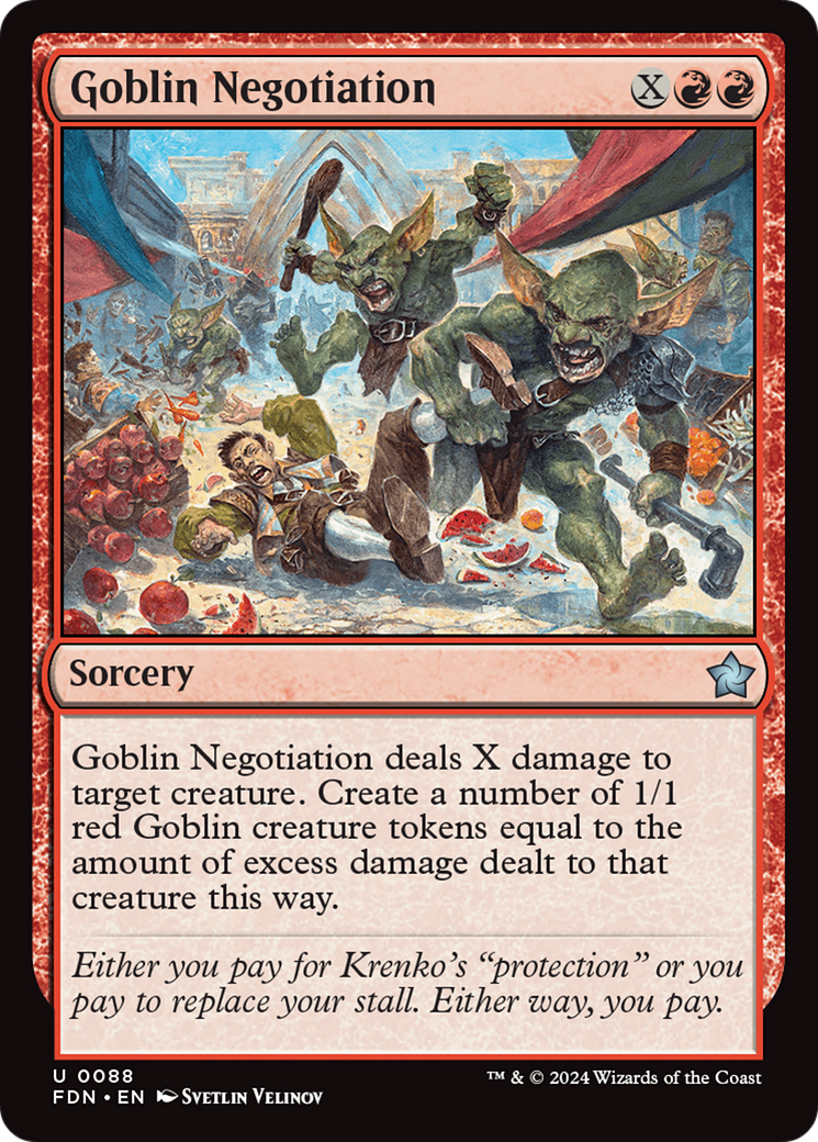 Goblin Negotiation [Foundations] [Foil]