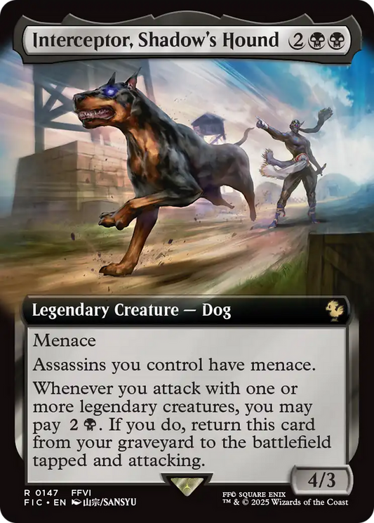 Interceptor, Shadow's Hound (Extended Art) [FINAL FANTASY Commander] [Foil]