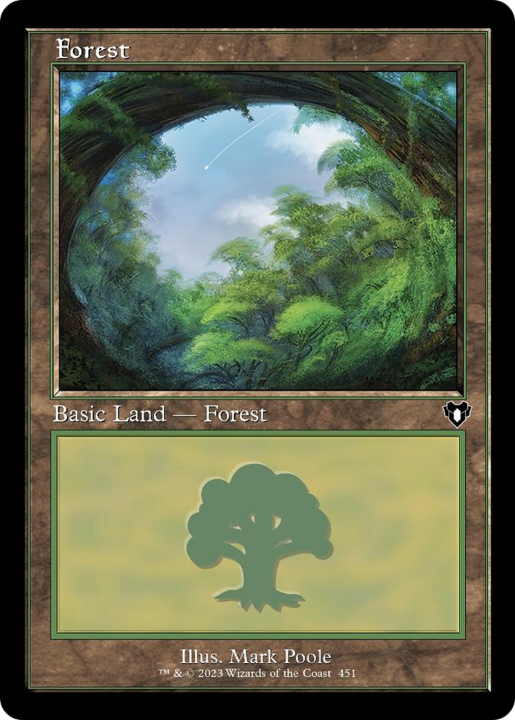Forest (451) (Retro) [Commander Masters] [Foil]