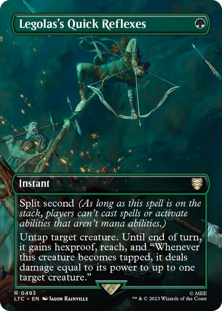 Legolas's Quick Reflexes (Borderless) [The Lord of the Rings: Tales of Middle-Earth Commander] [Foil]