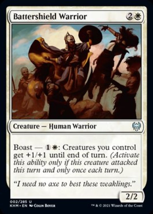 Battershield Warrior [Kaldheim] [Foil]