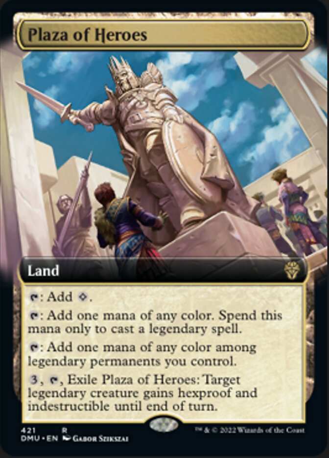 Plaza of Heroes (Extended Art) [Dominaria United] [Foil]