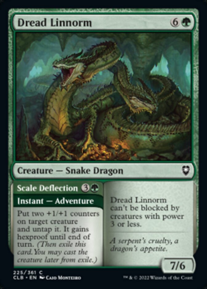 Dread Linnorm // Scale Deflection [Commander Legends: Battle for Baldur's Gate] [Foil]