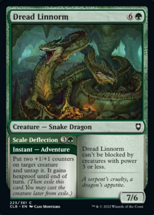Dread Linnorm // Scale Deflection [Commander Legends: Battle for Baldur's Gate] [Foil]