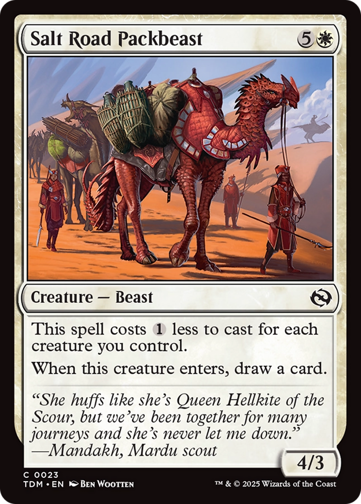 Salt Road Packbeast [Tarkir: Dragonstorm] [Foil]