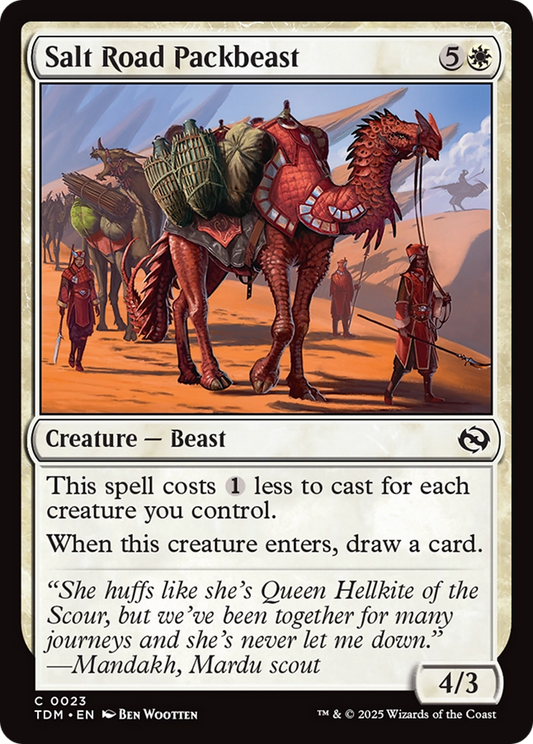 Salt Road Packbeast [Tarkir: Dragonstorm] [Foil]