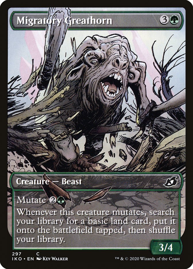 Migratory Greathorn (Showcase) [Ikoria: Lair of Behemoths] [Foil]