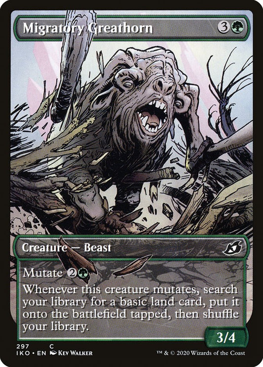 Migratory Greathorn (Showcase) [Ikoria: Lair of Behemoths] [Foil]