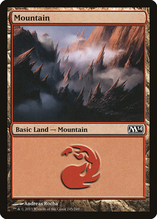 Mountain (245) [Core Set 2014] [Foil]