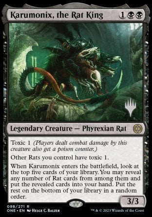 Karumonix, the Rat King (Promo Pack) [Phyrexia: All Will Be One Promos] [Foil]