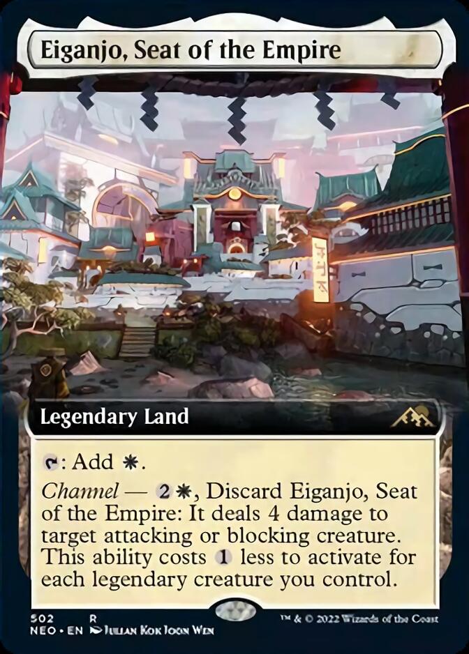 Eiganjo, Seat of the Empire (Extended Art) [Kamigawa: Neon Dynasty] [Foil]
