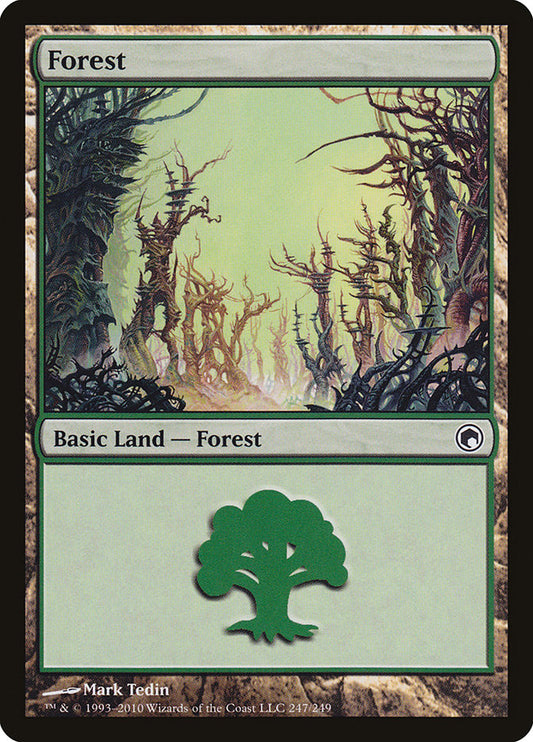 Forest (247) [Scars of Mirrodin] [Foil]