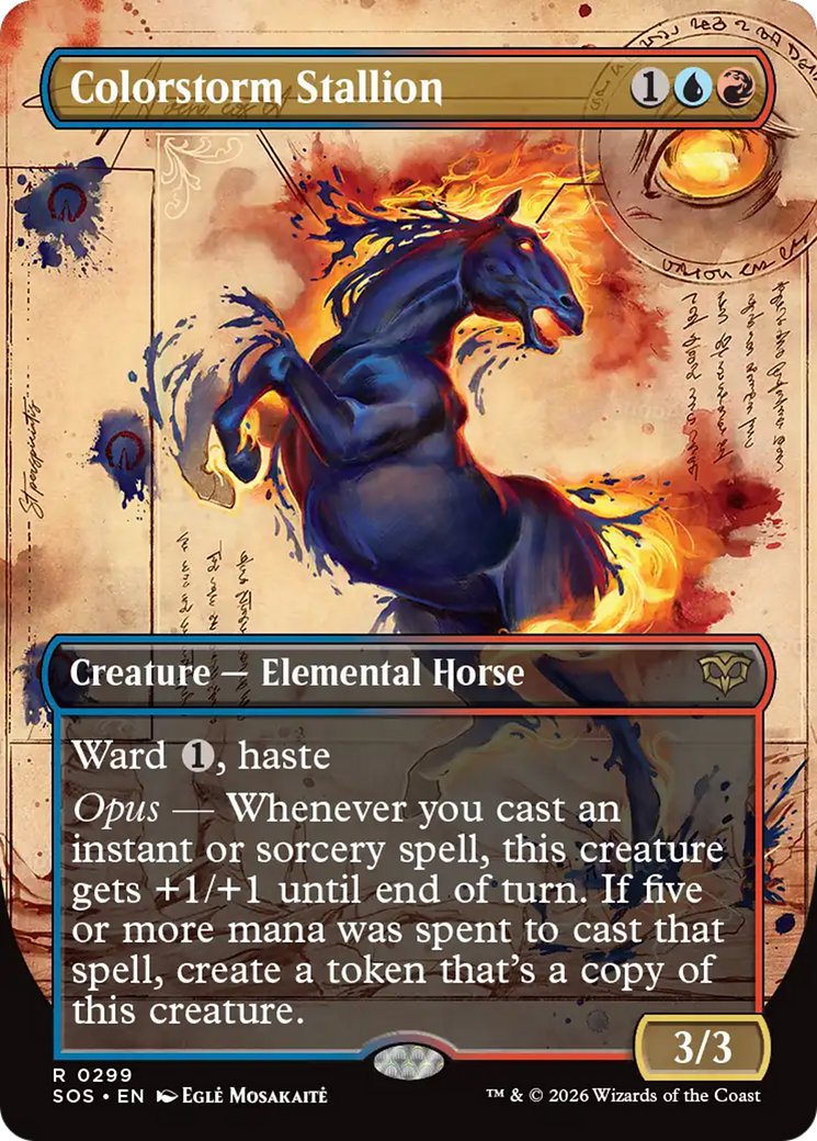 Colorstorm Stallion (Borderless) [Secrets of Strixhaven] [Foil]