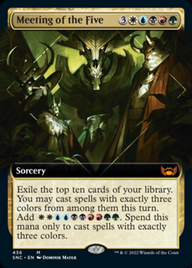 Meeting of the Five (Extended Art) [Streets of New Capenna] [Foil]