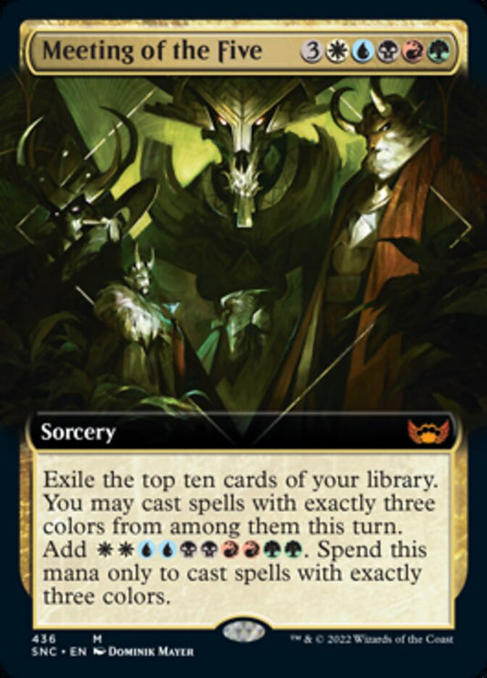 Meeting of the Five (Extended Art) [Streets of New Capenna] [Foil]