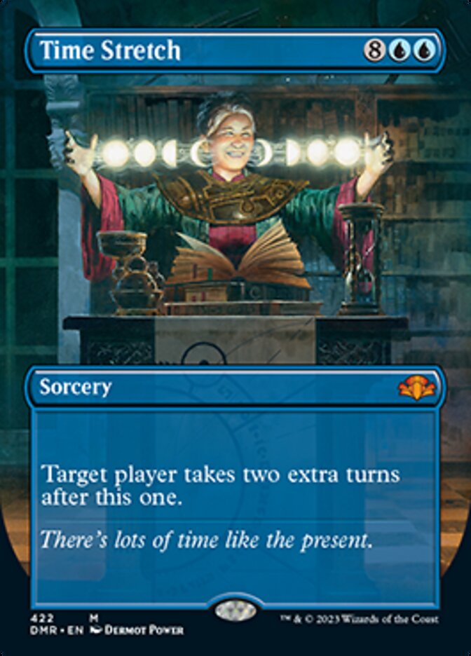 Time Stretch (Borderless Alternate Art) [Dominaria Remastered] [Foil]