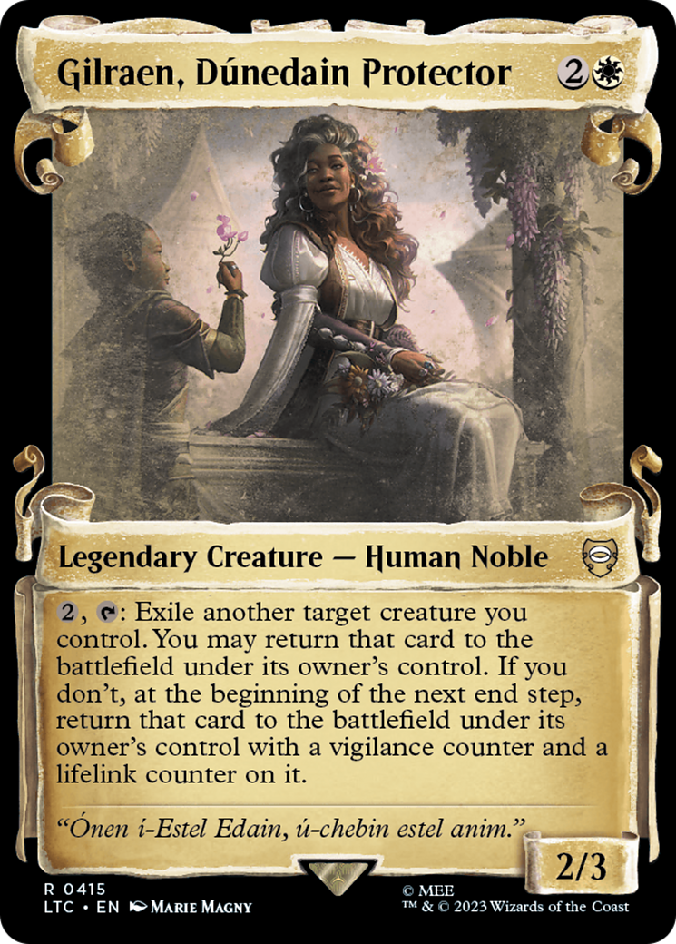 Gilraen, Dunedain Protector [The Lord of the Rings: Tales of Middle-Earth Commander Showcase Scrolls] [Foil]