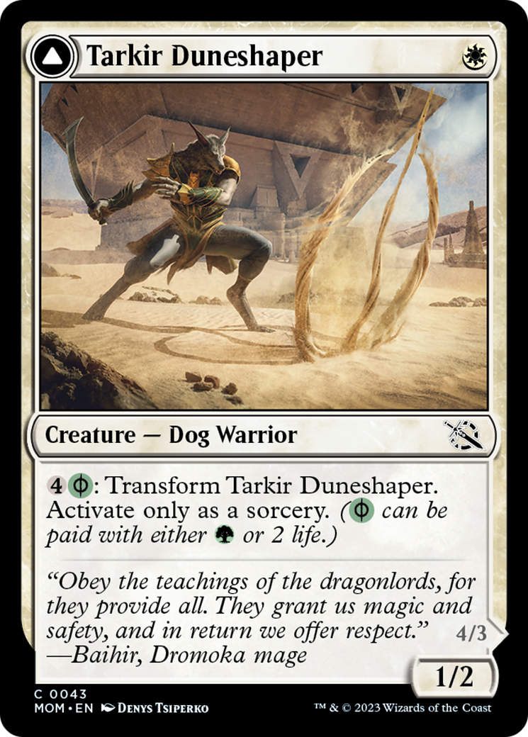Tarkir Duneshaper // Burnished Dunestomper [March of the Machine] [Foil]