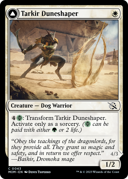Tarkir Duneshaper // Burnished Dunestomper [March of the Machine] [Foil]