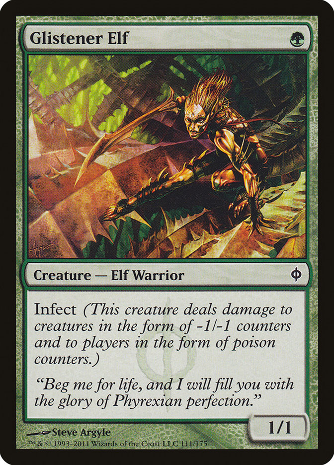 Glistener Elf [New Phyrexia] [Foil]