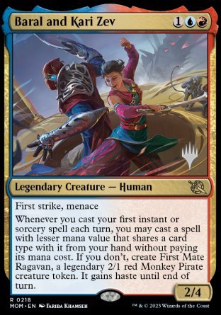 Baral and Kari Zev (Promo Pack) [March of the Machine Promos] [Foil]