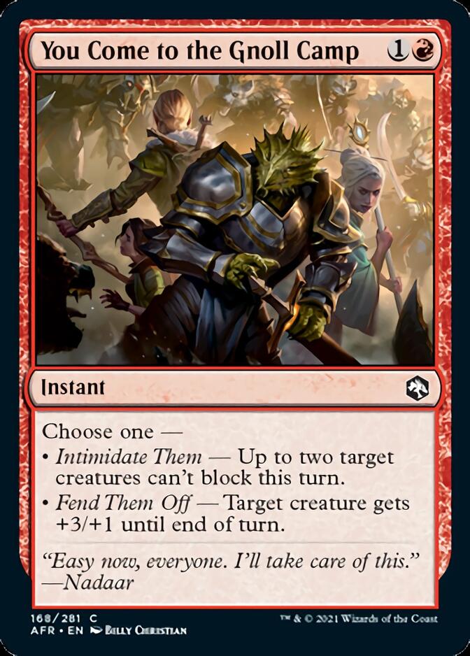 You Come to the Gnoll Camp [Dungeons & Dragons: Adventures in the Forgotten Realms] [Foil]