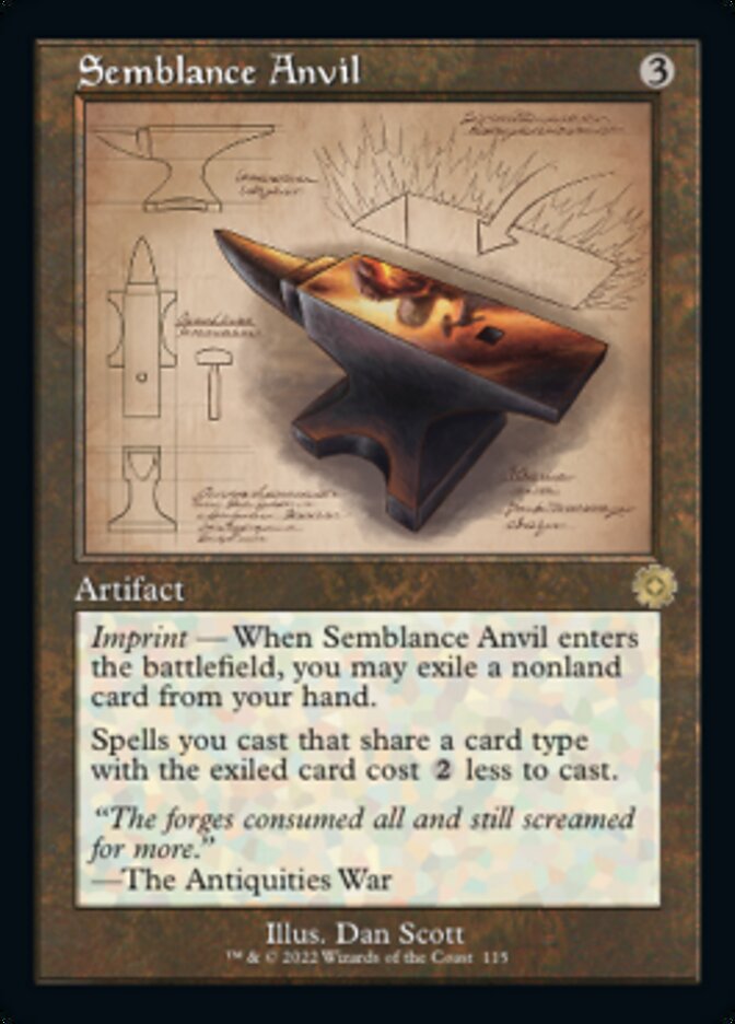 Semblance Anvil (Retro Schematic) [The Brothers' War Retro Artifacts] [Foil]