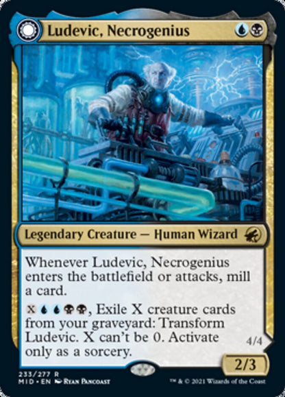 Ludevic, Necrogenius // Olag, Ludevic's Hubris [Innistrad: Midnight Hunt] [Foil]