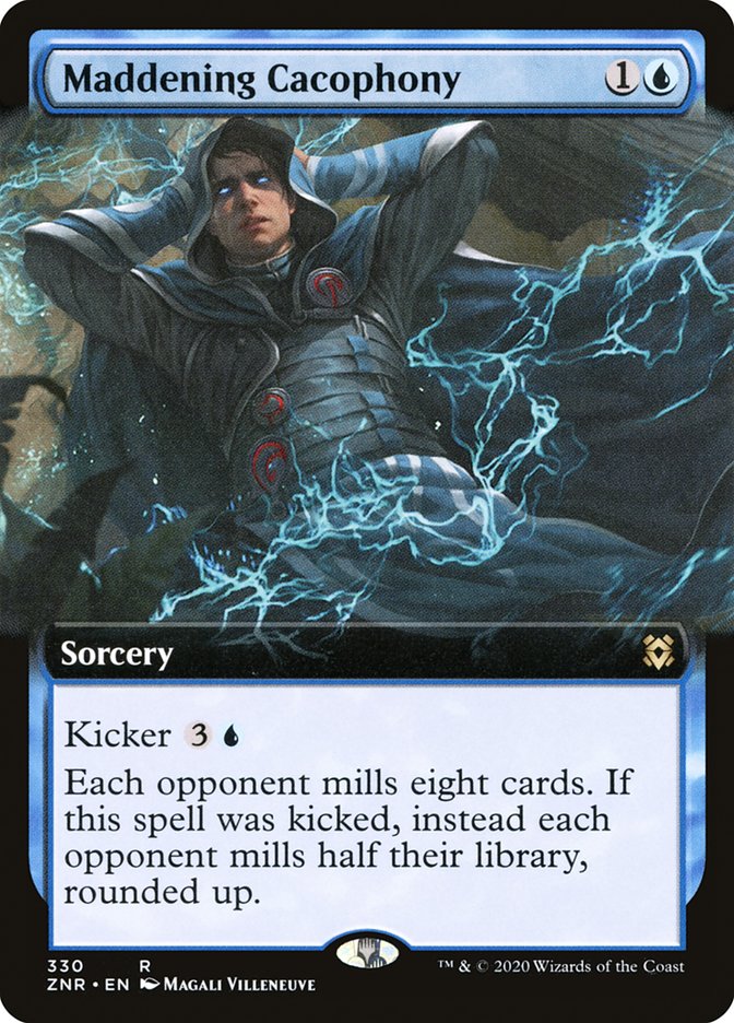 Maddening Cacophony (Extended Art) [Zendikar Rising] [Foil]