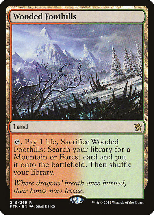 Wooded Foothills [Khans of Tarkir] [Foil]