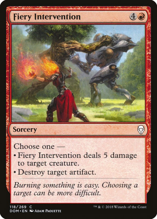 Fiery Intervention [Dominaria] [Foil]