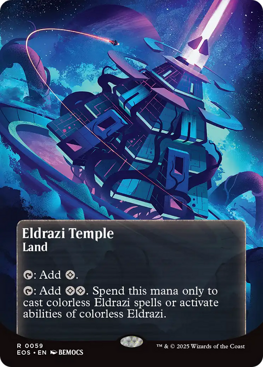 Eldrazi Temple (0059) (Borderless) [Edge of Eternities: Stellar Sights] [Foil]