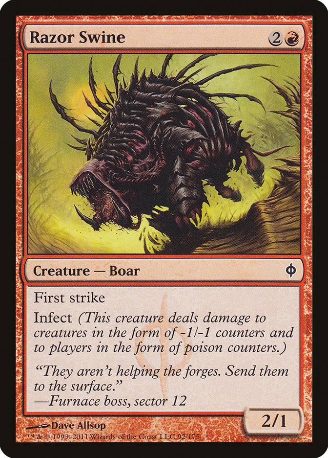 Razor Swine [New Phyrexia] [Foil]