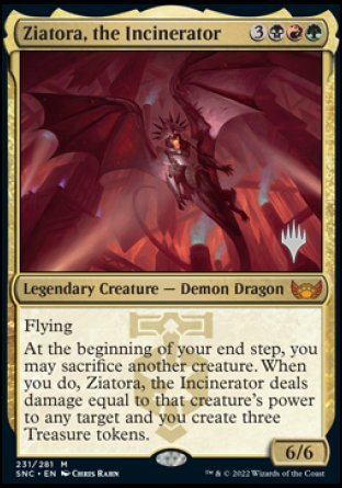 Ziatora, the Incinerator (Promo Pack) [Streets of New Capenna Promos] [Foil]