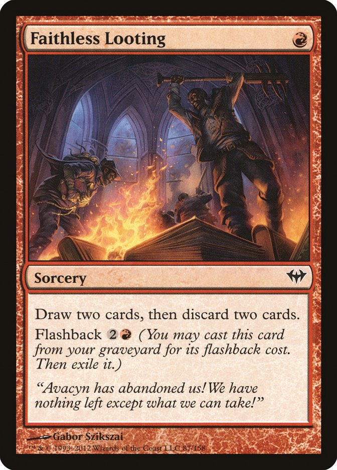 Faithless Looting [Dark Ascension] [Foil]