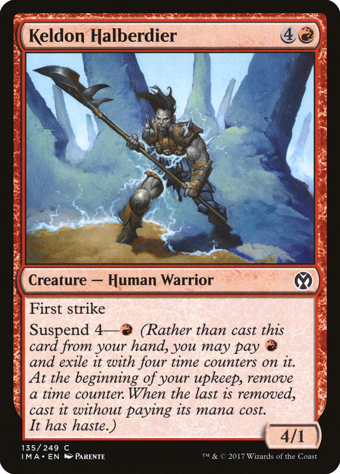 Keldon Halberdier [Iconic Masters] [Foil]
