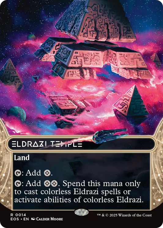 Eldrazi Temple (0014) (Borderless) [Edge of Eternities: Stellar Sights] [Foil]