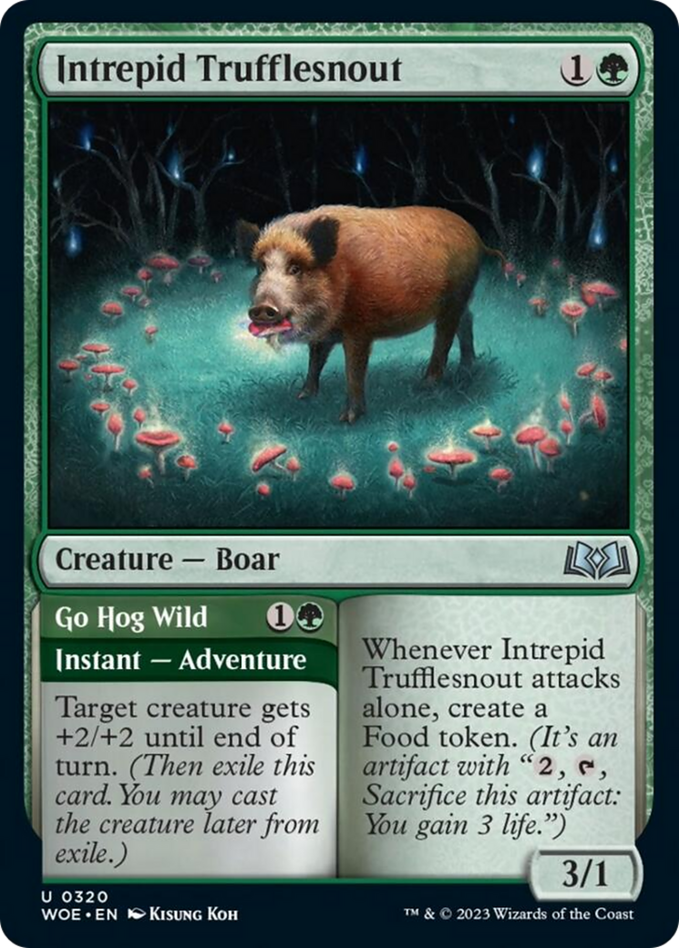 Intrepid Trufflesnout // Go Hog Wild [Wilds of Eldraine] [Foil]