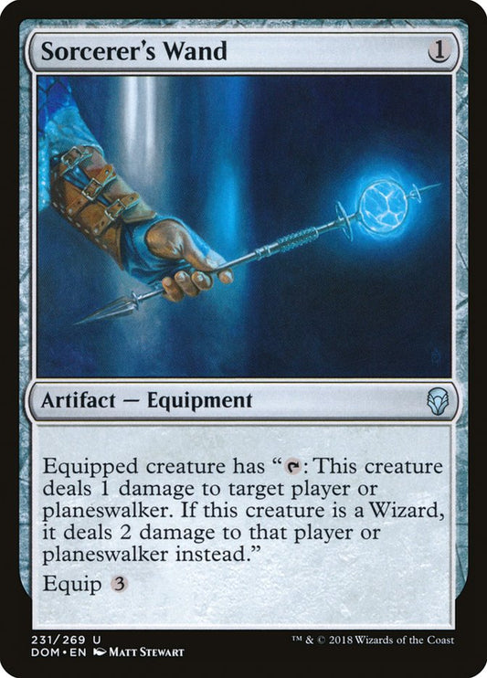 Sorcerer's Wand [Dominaria] [Foil]