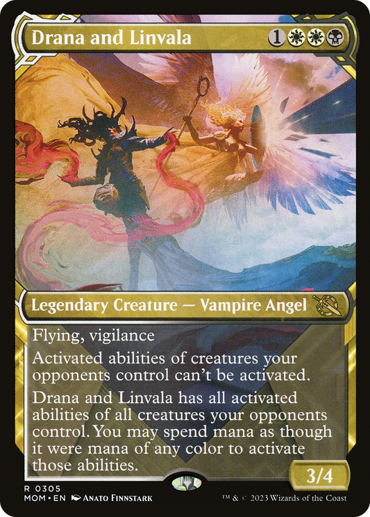 Drana and Linvala (Showcase Planar Booster Fun) [March of the Machine] [Foil]