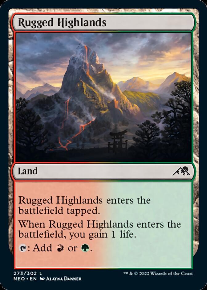 Rugged Highlands [Kamigawa: Neon Dynasty] [Foil]