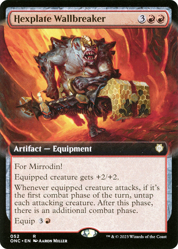 Hexplate Wallbreaker (Extended Art) [Phyrexia: All Will Be One Commander] [Foil]