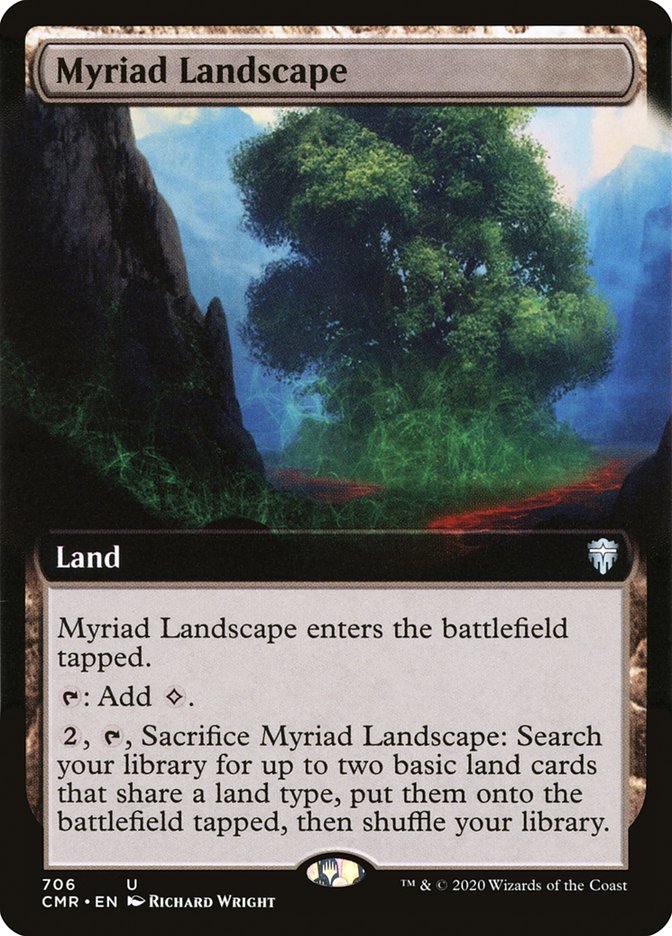Myriad Landscape (Extended Art) [Commander Legends] [Foil]