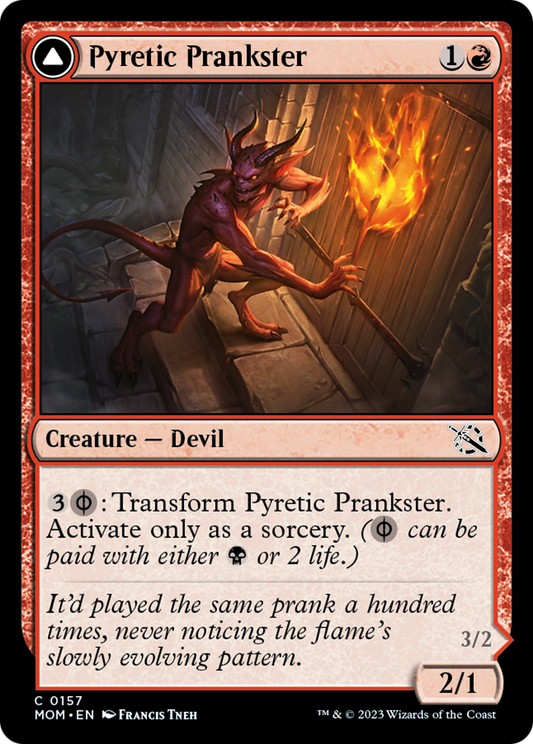 Pyretic Prankster // Glistening Goremonger [March of the Machine] [Foil]